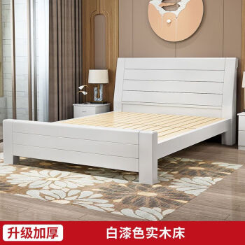 新饰名居实木床双人床成人米主卧大床米单人床架床厂家直销纯实木