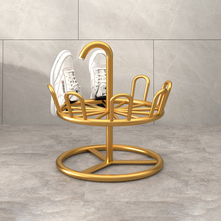 四万公里 晾鞋架室外阳台家用简易拖鞋挂架旋转鞋架落地晒鞋神器收纳晾晒架 晾鞋架 4双鞋